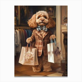 Cavapoo Hitting The Shops Canvas Print