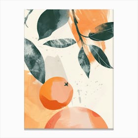 Peaches Close Up Illustration 3 Canvas Print