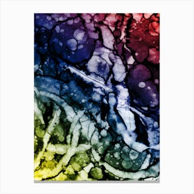 Colored Alcohol Inks Canvas Print