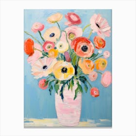 Flower Painting Fauvist Style Ranunculus 2 Canvas Print