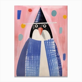 Playful Illustration Of Penguin For Kids Room 3 Canvas Print