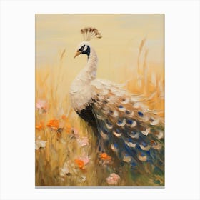 Bird Painting Peacock 3 Canvas Print