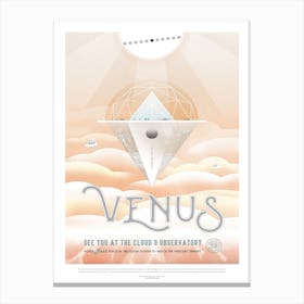 Venus Nasa Space Travel Poster Canvas Print