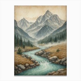 Mountain Stream Canvas Print