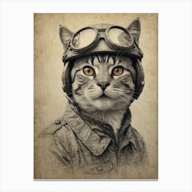 Pilot Cat 2 Canvas Print