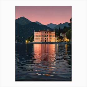 Lake Como At Dusk Canvas Print