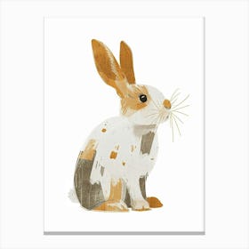 Blanc De Hotot Rabbit Nursery Illustration 1 Canvas Print