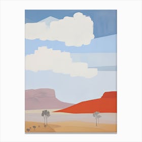 Karoo Desert   South Africa, Contemporary Abstract Illustration 1 Canvas Print