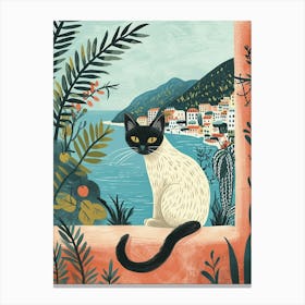 Siamese Cat Storybook Illustration 1 Canvas Print