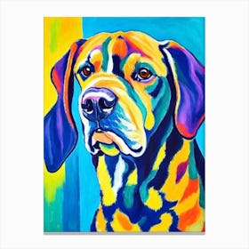 Bloodhound 2 Fauvist Style dog Canvas Print