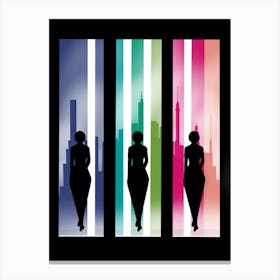 Silhouette Of A Woman Canvas Print