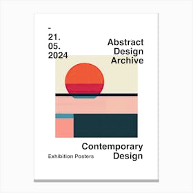 Abstract Design Archive Poster 03 Canvas Print