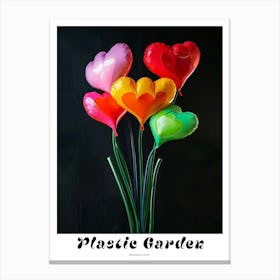 Bright Inflatable Flowers Poster Bleeding Heart 1 Canvas Print