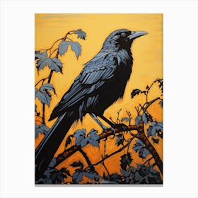 Crow And Branches Canvas Print