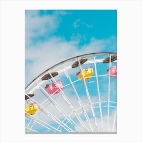 Ferris Wheel At Pacific Park In Santa Monica Pier In California Canvas Print