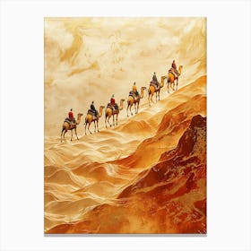 Camel Ride In The Desert 6 Canvas Print