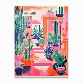 Majorelle Gardens Abstract Riso Style 2 Canvas Print