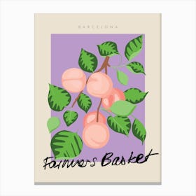 Barcelona Farmer S Basket Canvas Print