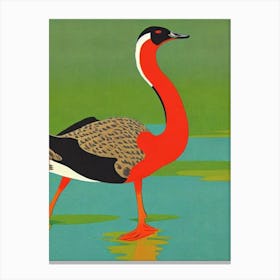 Canada Goose Midcentury Illustration Bird Canvas Print