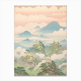 Mount Kuju In Oita, Japanese Landscape 2 Canvas Print
