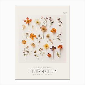 Fleurs Sechees, Dried Flowers Exhibition Poster 19 Canvas Print