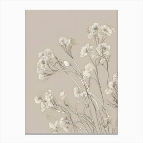 White Flowers 1 Canvas Print