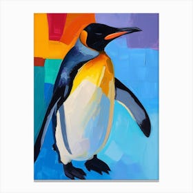 King Penguin Laurie Island Colour Block Painting 2 Canvas Print