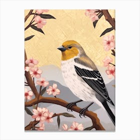 Bird Illustration American Goldfinch 4 Canvas Print