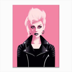 Fierce and Pink: Punk Minimalism 1 Canvas Print