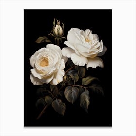 White Roses 1 Canvas Print