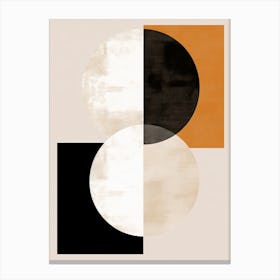 Odyssey In Ivory Geometry, Bauhaus Canvas Print