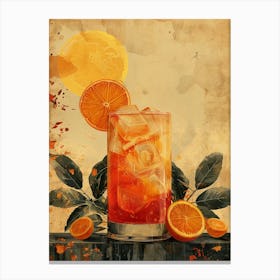 Aperol Spritz Orange 44 Canvas Print