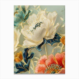 Embroidered Flowers 44 Canvas Print