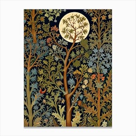 William Morris Moonlit Forest Canvas Print