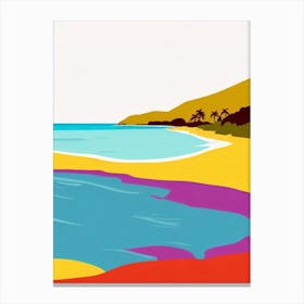 Magens Bay Beach Us Virgin Islands Midcentury Canvas Print