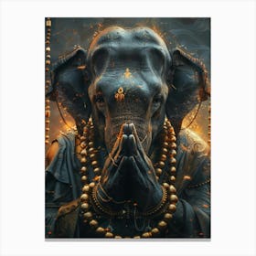 Elephant Praying Canvas Print