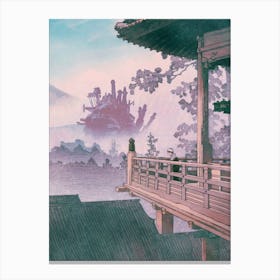 Moving Castle in Sight - Ukiyo-e Canvas Print