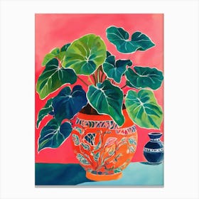 Colorful plant in a pot Canvas Print