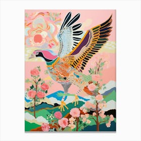 Maximalist Bird Painting Lapwing 2 Canvas Print