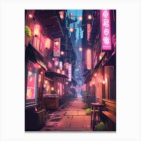 Neon Street Canvas Print
