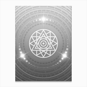 Geometric Glyph in White and Silver with Sparkle Array n.0226 Canvas Print