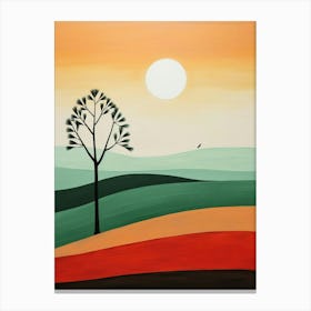 Grasslands Abstract Minimalist 9 Canvas Print