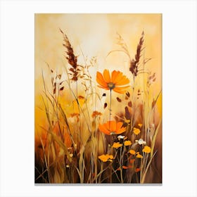 Sunflowers In The Meadow Canvas Print