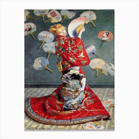 Camille Monet In Japanese Costume (1876), Claude Monet Canvas Print