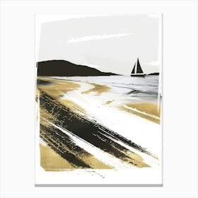 Sailboat On The Beach 2 Canvas Print