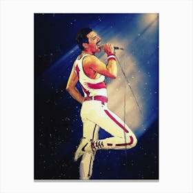 Superstars Of Freddie Mercury The Singer Of Band Queen Canvas Print