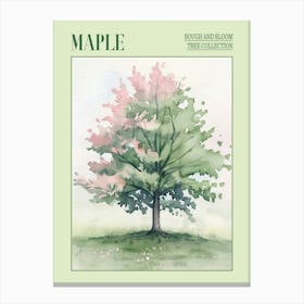 Maple Tree Atmospheric Watercolour Painting 1 Poster Canvas Print