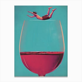 Wine Dive Canvas Print
