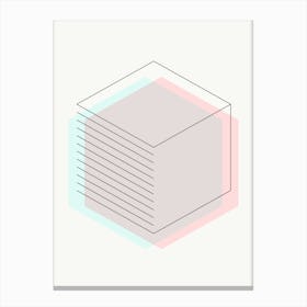 3d Hexagon Canvas Print