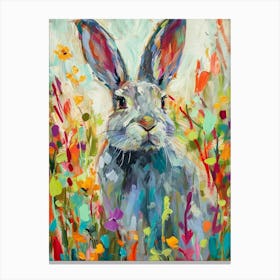 Silver Fox Rabbit Painting 4 Canvas Print